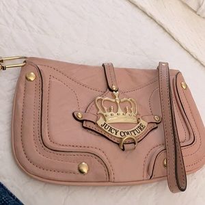Juicy couture pink leather wristlet